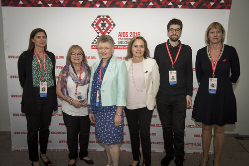 21st International AIDS Conference (AIDS 2016), Durban, South Africa.
Photo shows backstage at the official HIV Cure Research Press Conference. Photo©International AIDS Society/Steve Forrest/Workers' Photos