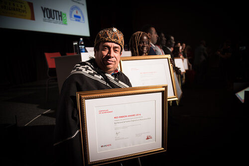 21st International AIDS Conference (AIDS 2016), Durban, South Africa. Photo shows: Red Ribbon Awardees. Photo©International AIDS Society/Marcus Rose