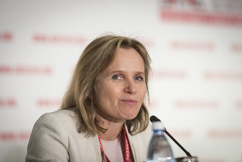 21st International AIDS Conference (AIDS 2016), Durban, South Africa.
Photo shows the official HIV Cure Research Press Conference. Sharon Lewin, Co-Chair, IAS Towards an HIV Cure Initiative, and Director, Peter Doherty Institute for Infection and Immunity speaking.
Photo©International AIDS Society/Steve Forrest/Workers' Photos