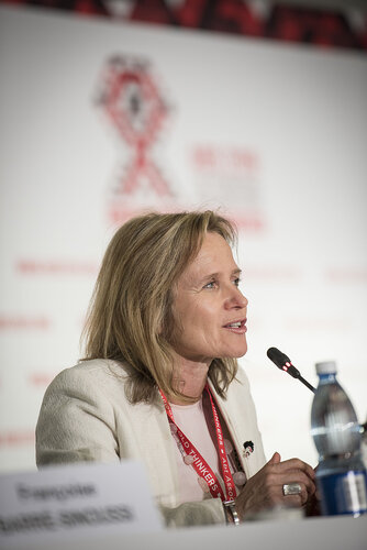 21st International AIDS Conference (AIDS 2016), Durban, South Africa.
Photo shows the official HIV Cure Research Press Conference. Sharon Lewin, Co-Chair, IAS Towards an HIV Cure Initiative, and Director, Peter Doherty Institute for Infection and Immunity speaking.
Photo©International AIDS Society/Steve Forrest/Workers' Photos