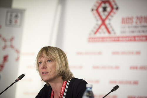 21st International AIDS Conference (AIDS 2016), Durban, South Africa.
Photo shows the official HIV Cure Research Press Conference. Annemarie Wensing, Virologist, University Medical Center Utrecht, speaking.
Photo©International AIDS Society/Steve Forrest/Workers' Photos