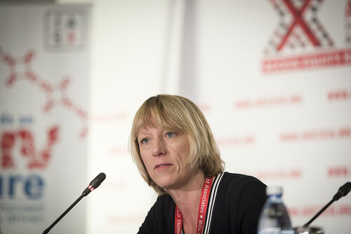21st International AIDS Conference (AIDS 2016), Durban, South Africa.
Photo shows the official HIV Cure Research Press Conference. Annemarie Wensing, Virologist, University Medical Center Utrecht, speaking.
Photo©International AIDS Society/Steve Forrest/Workers' Photos