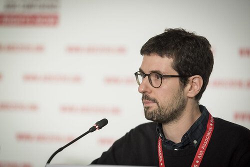 21st International AIDS Conference (AIDS 2016), Durban, South Africa.
Photo shows the official HIV Cure Research Press Conference. Giorgio Bozzi from the United States speaking.
Photo©International AIDS Society/Steve Forrest/Workers' Photos