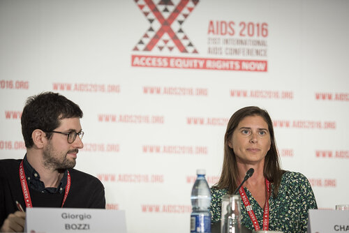 21st International AIDS Conference (AIDS 2016), Durban, South Africa.
Photo shows the official HIV Cure Research Press Conference. Ann Chahroudi, Assistant Professor of Pediatric Infectious Diseases, Emory University School of Medicine, speaking.
Photo©International AIDS Society/Steve Forrest/Workers' Photos