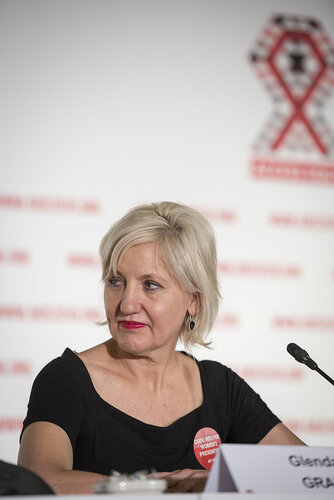 21st International AIDS Conference (AIDS 2016), Durban, South Africa.
Photo shows the 'Ongoing Search for a Vaccine' Official Press Conference.
Glenda Gray Centre), President and CEO, South African Medical Research.
Photo©International AIDS Society/Steve Forrest/Workers' Photos