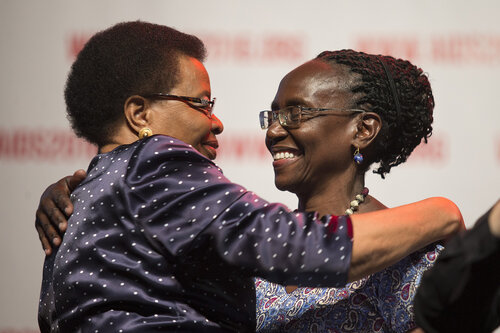 21st International AIDS Conference (AIDS 2016), Durban, South Africa.
Where are we now? (TUPL03).  Elizabeth Bukusi, Kenya Medical Research Institute (KEMRI), Kenya, Maurine Murenga, International Community of Women Living with HIV (ICW), Kenya speaks, 19 July, 2016.
Photo©International AIDS Society/Rogan Ward