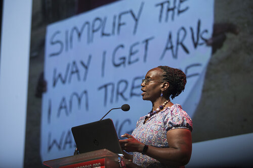 21st International AIDS Conference (AIDS 2016), Durban, South Africa.
Where are we now? (TUPL03).  Elizabeth Bukusi, Kenya Medical Research Institute (KEMRI), Kenya, Maurine Murenga, International Community of Women Living with HIV (ICW), Kenya speaks, 19 July, 2016.
Photo©International AIDS Society/Rogan Ward