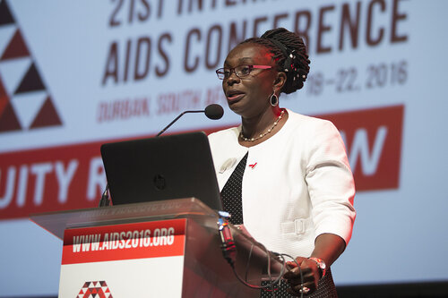 21st International AIDS Conference (AIDS 2016), Durban, South Africa.
Where are we now? (TUPL03).  Elizabeth Bukusi, Kenya Medical Research Institute (KEMRI), Kenya speaks, 19 July, 2016.
Photo©International AIDS Society/Rogan Ward