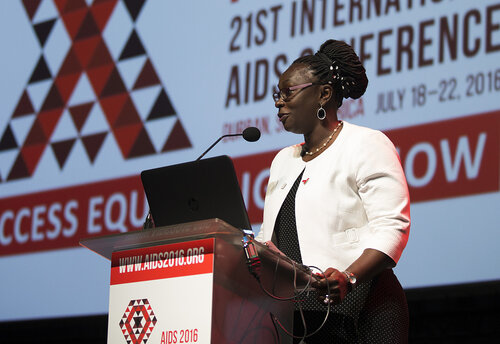 21st International AIDS Conference (AIDS 2016), Durban, South Africa.
Where are we now? (TUPL03).  Elizabeth Bukusi, Kenya Medical Research Institute (KEMRI), Kenya speaks, 19 July, 2016.
Photo©International AIDS Society/Rogan Ward