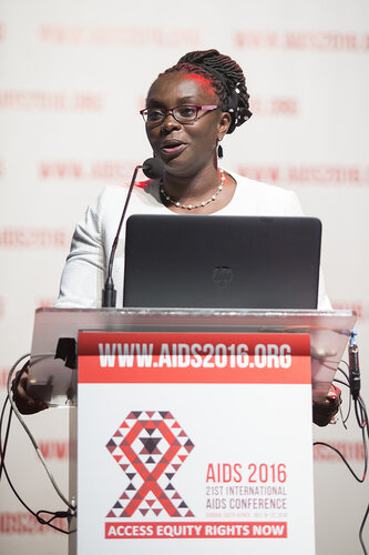 21st International AIDS Conference (AIDS 2016), Durban, South Africa.
Where are we now? (TUPL03).  Elizabeth Bukusi, Kenya Medical Research Institute (KEMRI), Kenya speaks, 19 July, 2016.
Photo©International AIDS Society/Rogan Ward