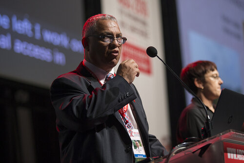 21st International AIDS Conference (AIDS 2016), Durban, South Africa.
Where are we now? (TUPL04).  Alex Coutinho, Partners in Health, Rwanda  speaks, 19 July, 2016.
Photo©International AIDS Society/Rogan Ward