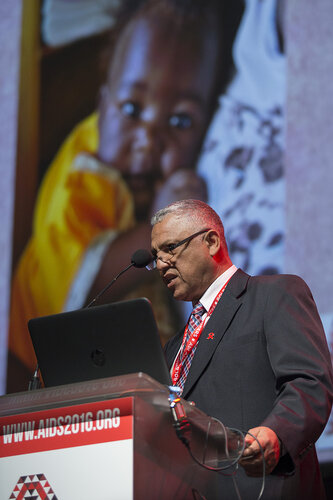 21st International AIDS Conference (AIDS 2016), Durban, South Africa.
Where are we now? (TUPL04).  Alex Coutinho, Partners in Health, Rwanda  speaks, 19 July, 2016.
Photo©International AIDS Society/Rogan Ward