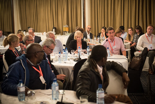 21st International AIDS Conference (AIDS 2016), Durban, South Africa. Photo shows: ILF Thematic Roundtable on HIV diagnostics: Addressing challenges of EID and POC diagnostics. Photo©International AIDS Society/Marcus Rose
