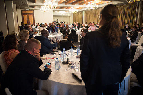 21st International AIDS Conference (AIDS 2016), Durban, South Africa. Photo shows: ILF Thematic Roundtable on HIV diagnostics: Addressing challenges of EID and POC diagnostics. Photo©International AIDS Society/Marcus Rose