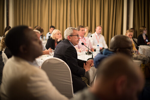 21st International AIDS Conference (AIDS 2016), Durban, South Africa. Photo shows: ILF Thematic Roundtable on HIV diagnostics: Addressing challenges of EID and POC diagnostics. Photo©International AIDS Society/Marcus Rose