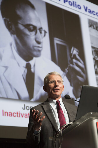 21st International AIDS Conference (AIDS 2016), Durban, South Africa.
Progress in HIV Vaccines and the Road to the Clinic (TUSY0303).
Anthony Fauci, National Institutes of Health (NIH), United States speaks, 19 July, 2016.
Photo©International AIDS Society/Rogan Ward