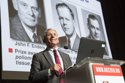 21st International AIDS Conference (AIDS 2016), Durban, South Africa.
Progress in HIV Vaccines and the Road to the Clinic (TUSY0303).
Anthony Fauci, National Institutes of Health (NIH), United States speaks, 19 July, 2016.
Photo©International AIDS Society/Rogan Ward