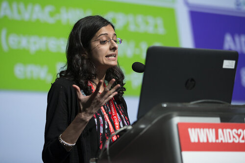 21st International AIDS Conference (AIDS 2016), Durban, South Africa.
Progress in HIV Vaccines and the Road to the Clinic (TUSY0304).
Fatima Laher, University of the Witwatersrand, South Africa speaks, 19 July, 2016.
Photo©International AIDS Society/Rogan Ward