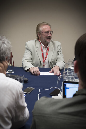 21st International AIDS Conference (AIDS 2016), Durban, South Africa. Photo shows: Eastern European and Central Asian Media Briefing with Vadim Pokrovsky. Photo©International AIDS Society/Marcus Rose