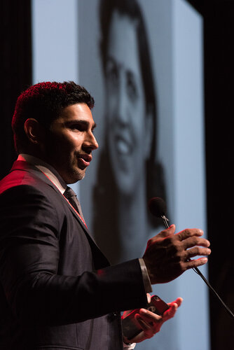 21st International AIDS Conference (AIDS 2016), Durban, South Africa. Photo shows: TUSY01. Doing the Right Things in the Right Ways. Sunil Suhas Solomon speaks in remembrance of his mother Suniti Solomon
Photo©International AIDS Society/Marcus Rose