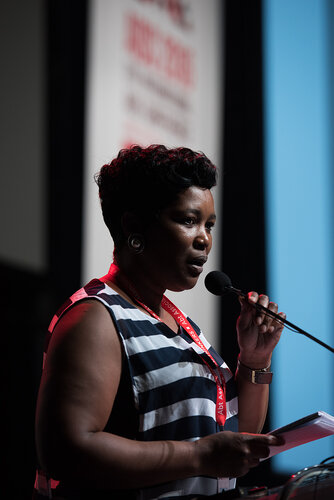21st International AIDS Conference (AIDS 2016), Durban, South Africa. Photo shows: TUSY01. Doing the Right Things in the Right Ways. Kholi Buthelezi. Photo©International AIDS Society/Marcus Rose