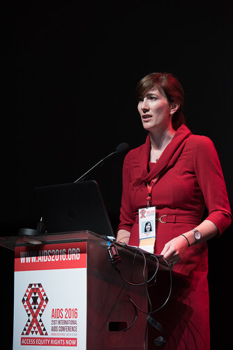 21st International AIDS Conference (AIDS 2016), Durban, South Africa. Photo shows: TUSY01. Doing the Right Things in the Right Ways. Krista Lauer. Photo©International AIDS Society/Marcus Rose
