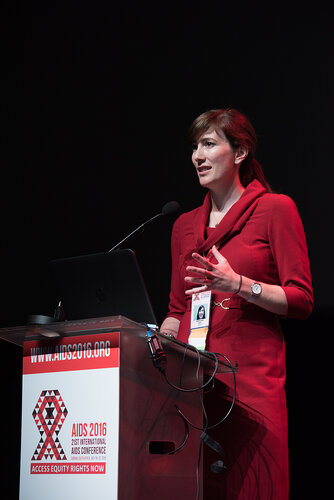 21st International AIDS Conference (AIDS 2016), Durban, South Africa. Photo shows: TUSY01. Doing the Right Things in the Right Ways. Krista Lauer. Photo©International AIDS Society/Marcus Rose