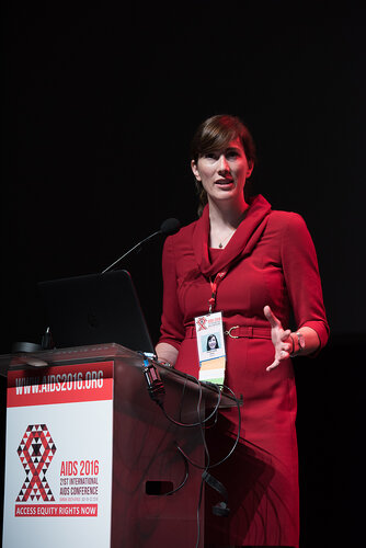 21st International AIDS Conference (AIDS 2016), Durban, South Africa. Photo shows: TUSY01. Doing the Right Things in the Right Ways. Krista Lauer. Photo©International AIDS Society/Marcus Rose