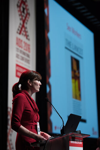 21st International AIDS Conference (AIDS 2016), Durban, South Africa. Photo shows: TUSY01. Doing the Right Things in the Right Ways. Krista Lauer. Photo©International AIDS Society/Marcus Rose