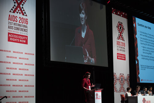 21st International AIDS Conference (AIDS 2016), Durban, South Africa. Photo shows: TUSY01. Doing the Right Things in the Right Ways. Krista Lauer. Photo©International AIDS Society/Marcus Rose