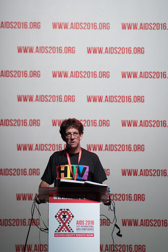 21st International AIDS Conference (AIDS 2016), Durban, South Africa. Photo shows: TUSY01. Doing the Right Things in the Right Ways. Mark Heywood. Photo©International AIDS Society/Marcus Rose