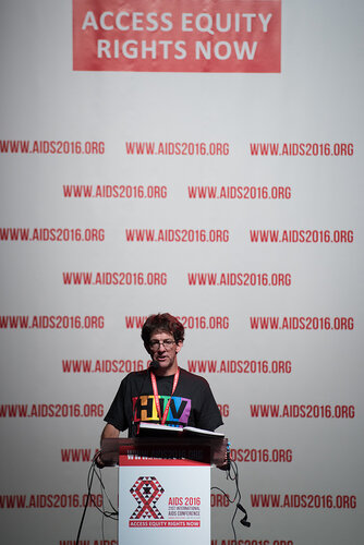 21st International AIDS Conference (AIDS 2016), Durban, South Africa. Photo shows: TUSY01. Doing the Right Things in the Right Ways. Mark Heywood. Photo©International AIDS Society/Marcus Rose