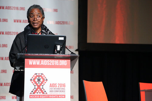 21st International AIDS Conference (AIDS 2016), Durban, South Africa.
THSA06 Moving from Silos to Solidarity
Thursday 21 July : Venue -Session Room 7
Marsha Martin, Global Network of Black People working in HIV, United States 
Photo©International AIDS Society/Abhi Indrarajan