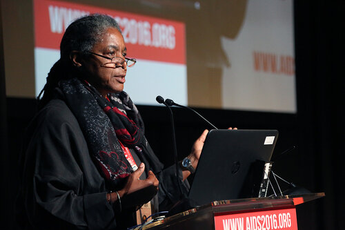 21st International AIDS Conference (AIDS 2016), Durban, South Africa.
THSA06 Moving from Silos to Solidarity
Thursday 21 July : Venue -Session Room 7
Marsha Martin, Global Network of Black People working in HIV, United States 
Photo©International AIDS Society/Abhi Indrarajan