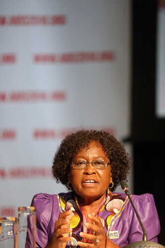 21st International AIDS Conference (AIDS 2016), Durban, South Africa.
THSA06 Moving from Silos to Solidarity
Thursday 21 July : Venue -Session Room 7
Co-Chair : Olive Shisana
Photo©International AIDS Society/Abhi Indrarajan