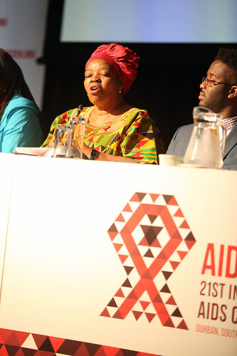 21st International AIDS Conference (AIDS 2016), Durban, South Africa.
THSA06 Moving from Silos to Solidarity
Thursday 21 July : Venue -Session Room 7
Prof. Sheila Tlou
Photo©International AIDS Society/Abhi Indrarajan