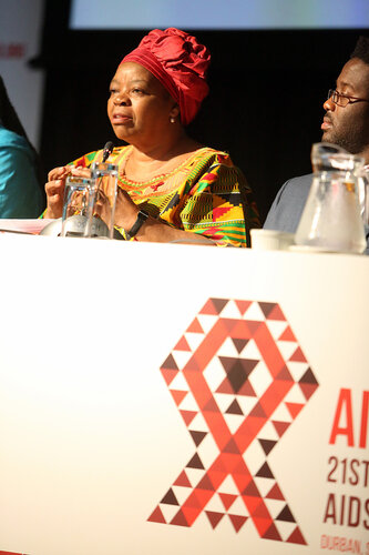 21st International AIDS Conference (AIDS 2016), Durban, South Africa.
THSA06 Moving from Silos to Solidarity
Thursday 21 July : Venue -Session Room 7
Prof. Sheila Tlou
Photo©International AIDS Society/Abhi Indrarajan