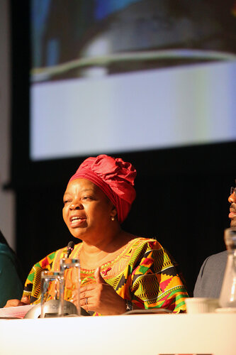 21st International AIDS Conference (AIDS 2016), Durban, South Africa.
THSA06 Moving from Silos to Solidarity
Thursday 21 July : Venue -Session Room 7
Prof. Sheila Tlou
Photo©International AIDS Society/Abhi Indrarajan