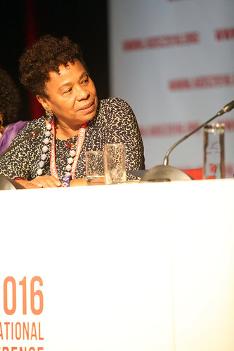 21st International AIDS Conference (AIDS 2016), Durban, South Africa.
THSA06 Moving from Silos to Solidarity
Thursday 21 July : Venue -Session Room 7
US Congresswoman : Barbara Lee
Photo©International AIDS Society/Abhi Indrarajan