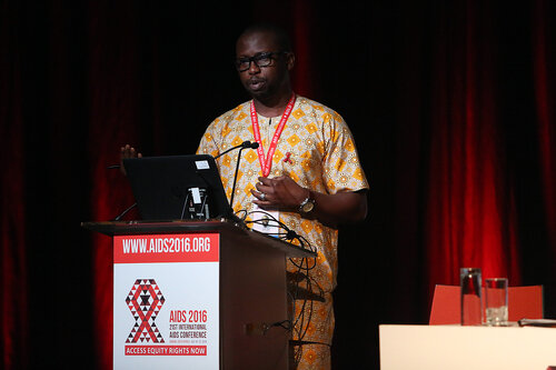 21st International AIDS Conference (AIDS 2016), Durban, South Africa.
THSA06 Moving from Silos to Solidarity
Thursday 21 July : Venue -Session Room 7
African Men for Sexual Health & Rights Executive Director : Kenechukwa "Kene" Esom
Photo©International AIDS Society/Abhi Indrarajan