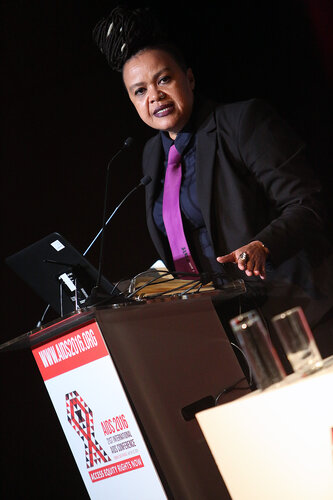 21st International AIDS Conference (AIDS 2016), Durban, South Africa.
THSA06 Moving from Silos to Solidarity
Thursday 21 July : Venue -Session Room 7
Coalition of African Lesbian Director :  Dawn Cavanagh
Photo©International AIDS Society/Abhi Indrarajan