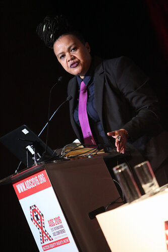 21st International AIDS Conference (AIDS 2016), Durban, South Africa.
THSA06 Moving from Silos to Solidarity
Thursday 21 July : Venue -Session Room 7
Coalition of African Lesbian Director :  Dawn Cavanagh
Photo©International AIDS Society/Abhi Indrarajan