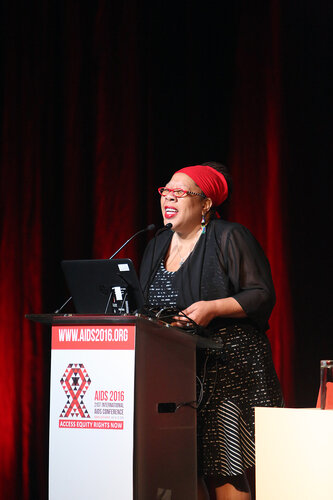 21st International AIDS Conference (AIDS 2016), Durban, South Africa.
THSA06 Moving from Silos to Solidarity
Thursday 21 July : Venue -Session Room 7
Woman Now Chair : Dazon Dixon Diallo
Photo©International AIDS Society/Abhi Indrarajan