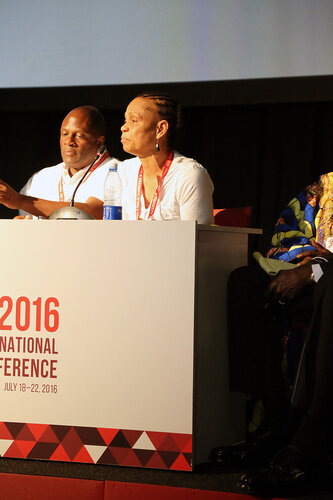 21st International AIDS Conference (AIDS 2016), Durban, South Africa.
THSA06 Moving from Silos to Solidarity
Thursday 21 July : Venue -Session Room 7
Society for Women and AIDS in Africa Founder : Eka Esu Williams, PHD
Photo©International AIDS Society/Abhi Indrarajan