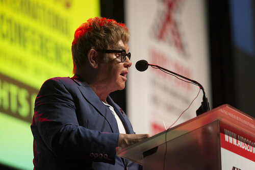 21st International AIDS Conference (AIDS 2016), Durban, South Africa.
Special Session (THSS01)
Ending AIDS with the Voices of the Youth: How Stigma and Discrimination Affect Key Populations
Elton John, 21 July, 2016.
Photo©International AIDS Society/Rogan Ward