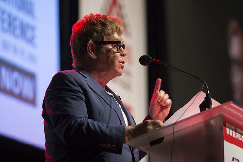 21st International AIDS Conference (AIDS 2016), Durban, South Africa.
Special Session (THSS01)
Ending AIDS with the Voices of the Youth: How Stigma and Discrimination Affect Key Populations
Elton John, 21 July, 2016.
Photo©International AIDS Society/Rogan Ward