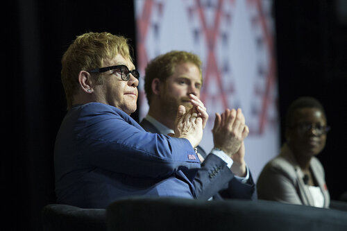 21st International AIDS Conference (AIDS 2016), Durban, South Africa.
Special Session (THSS01)
Ending AIDS with the Voices of the Youth: How Stigma and Discrimination Affect Key Populations
Elton John and HRH Prince Harry, 21 July, 2016.
Photo©International AIDS Society/Rogan Ward