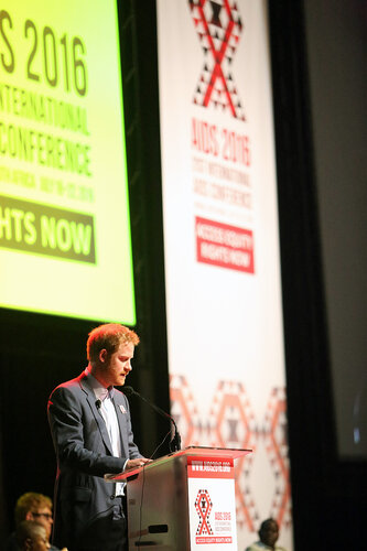 21st International AIDS Conference (AIDS 2016), Durban, South Africa.
Thursday 21 July : Venue -Durban ICC Session Room 1
Ending AIDS with the Voices of Youth
Prince Harry, Sentebale, United Kingdom  
Photo©International AIDS Society/Abhi Indrarajan