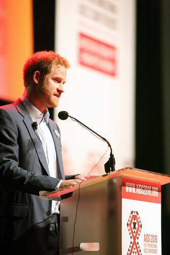21st International AIDS Conference (AIDS 2016), Durban, South Africa.
Thursday 21 July : Venue -Durban ICC Session Room 1
Ending AIDS with the Voices of Youth
Prince Harry, Sentebale, United Kingdom  
Photo©International AIDS Society/Abhi Indrarajan