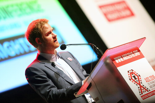 21st International AIDS Conference (AIDS 2016), Durban, South Africa.
Thursday 21 July : Venue -Durban ICC Session Room 1
Ending AIDS with the Voices of Youth
Prince Harry, Sentebale, United Kingdom  
Photo©International AIDS Society/Abhi Indrarajan